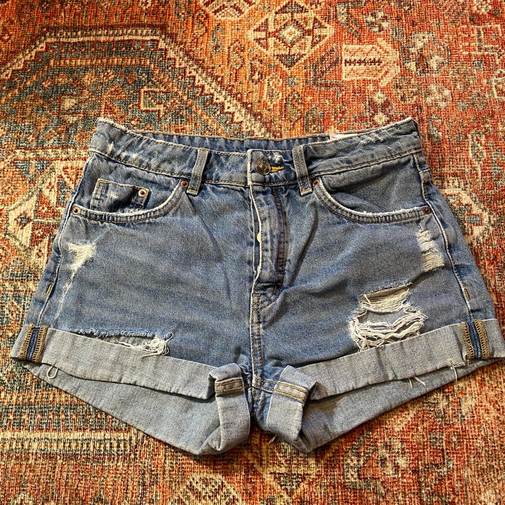 Denim Distressed Women Shorts